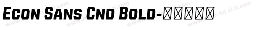 Econ Sans Cnd Bold字体转换